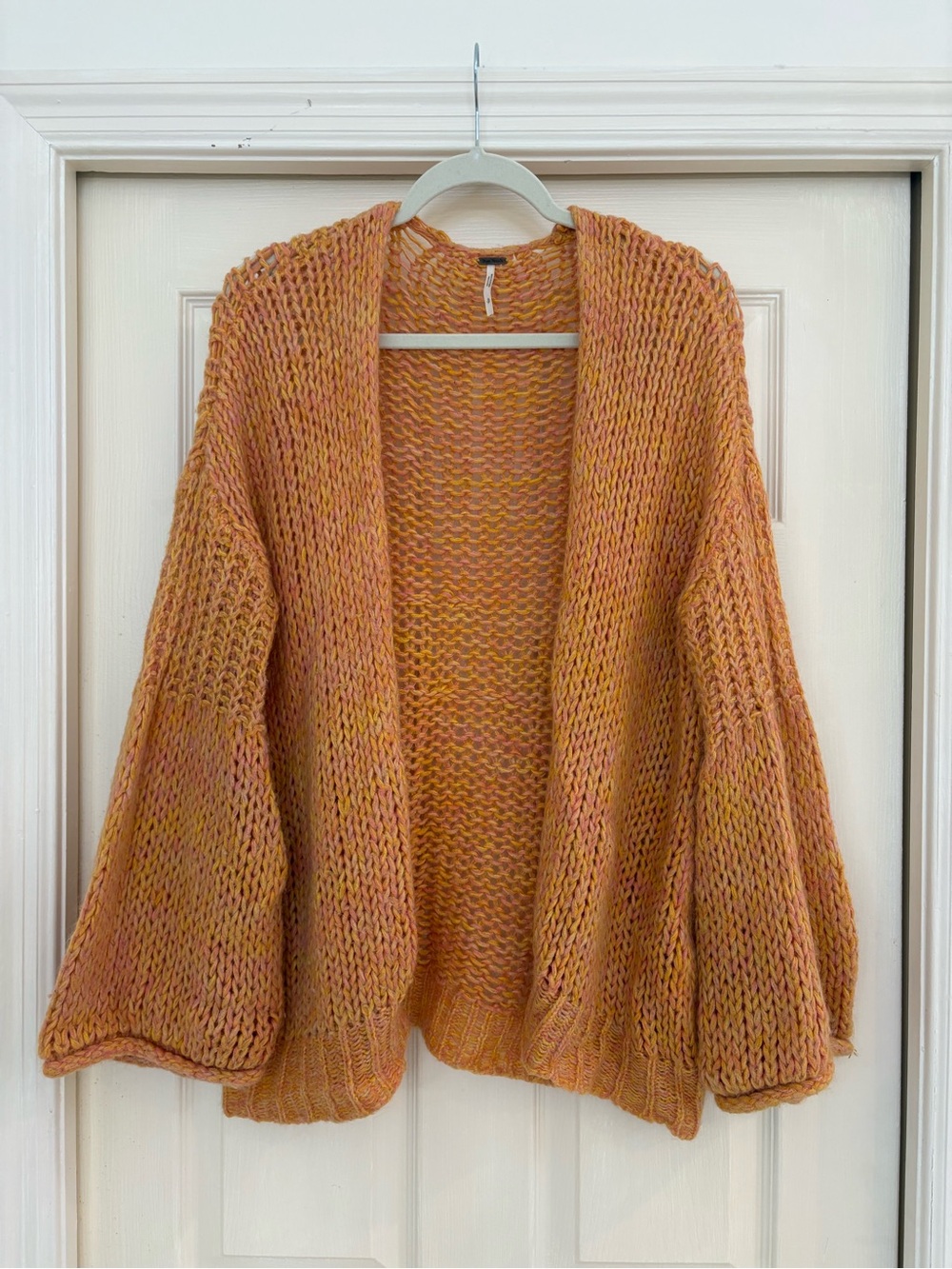 Free People Open-Front Chunky Cardigan - Rust